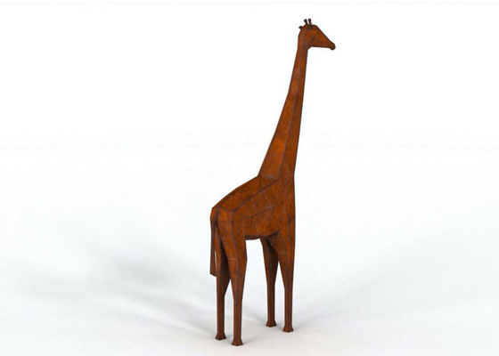 300 cm wysokości Corten Steel Life Size Rzeźba żyrafy do dekoracji ogrodu