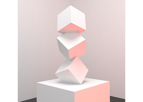 Dobra cena. Geometria Design 304 Rzeźba ze stali nierdzewnej z białym malowanym wykończeniem w Internecie