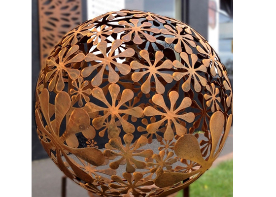 Nowoczesna rzeźba ze stali nierdzewnej o średnicy 100 cm Dia Corten do wystroju ogrodu